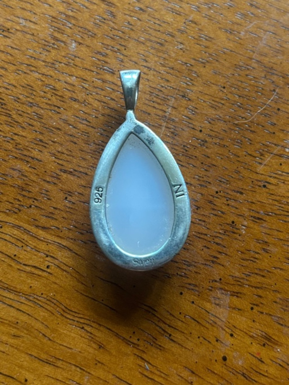 Druzy Quartz teardrop Pendant set in sterling silver - Picture 2 of 2